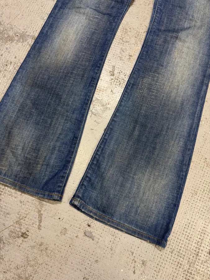SS2007 Cavalli Blue Golden Aged Royal Denim Jeans - Image 7