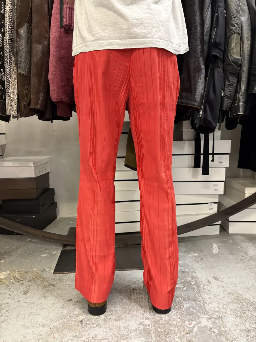 SS2007 Cavalli Red Pleats Pants - Image 4