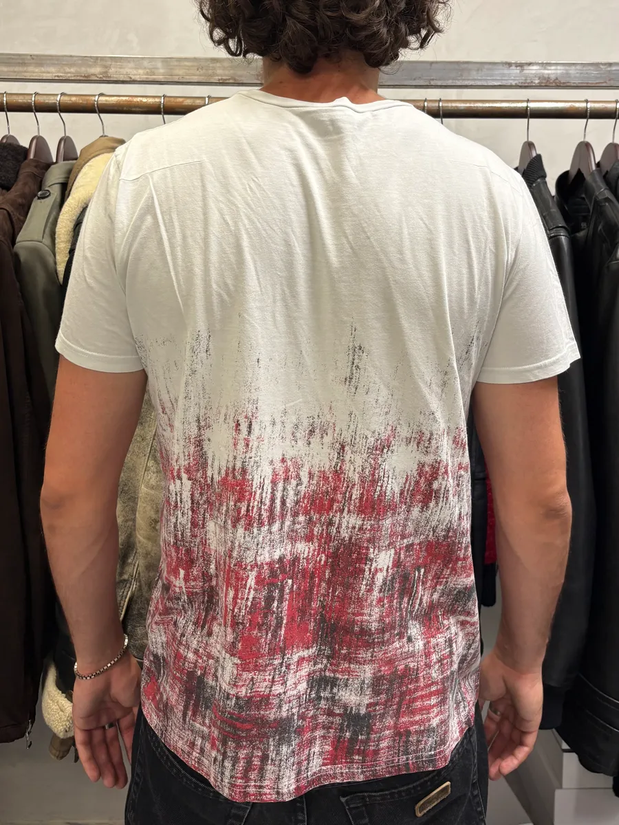 SS2007 Dior White Painted Effect Contemporary T-Shirt - Image 3