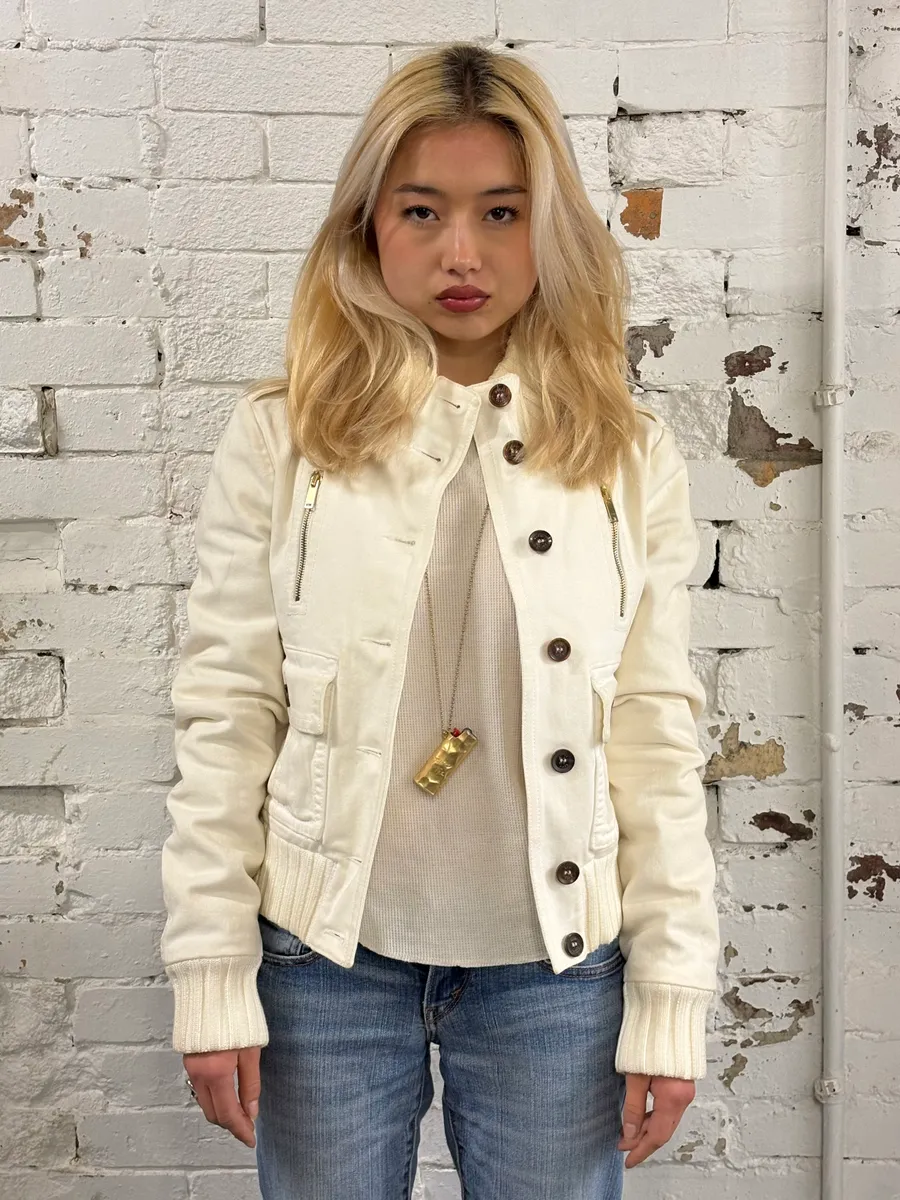 SS2007 Gucci Cream Madonna Multi-Pocket Bomber Jacket - Image 2
