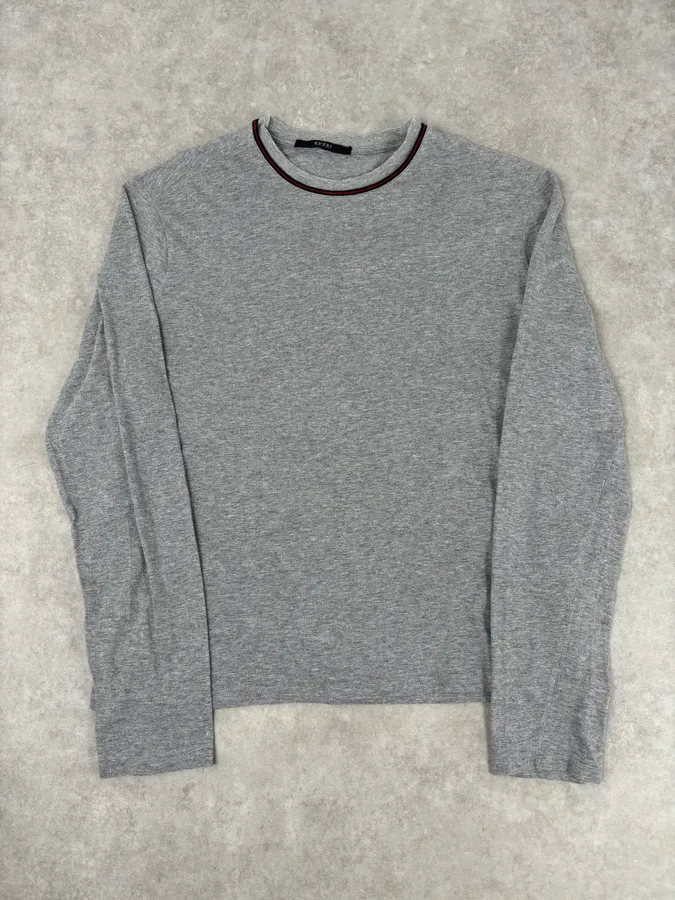 SS2007 Gucci Grey Minimalist Longsleeve T-Shirt