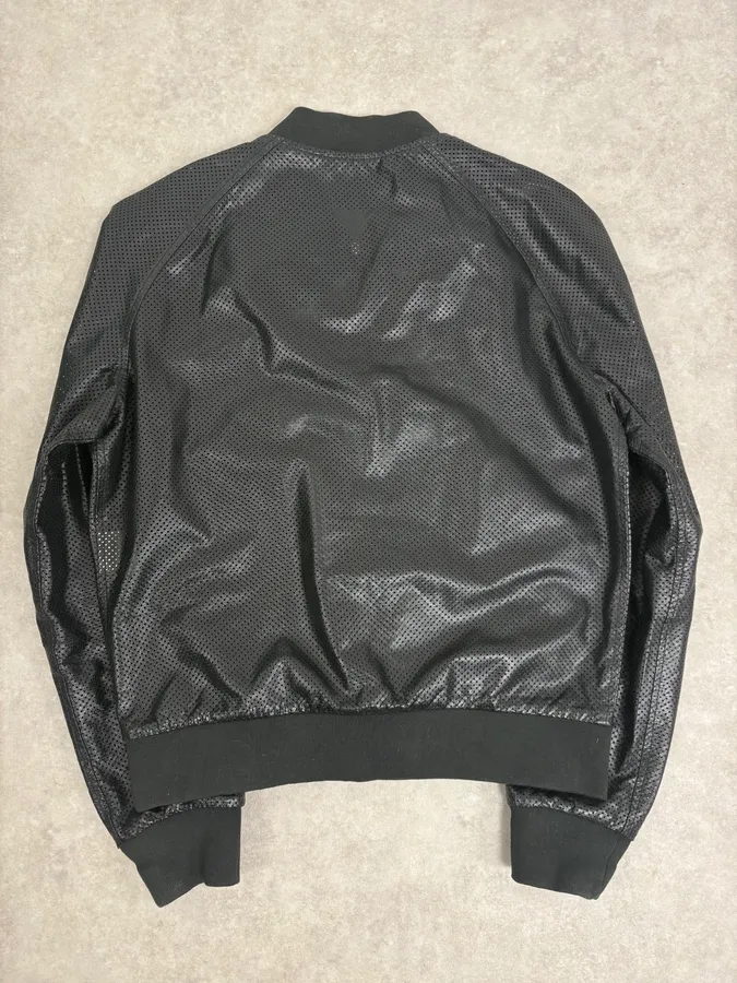 SS2007 Maison Martin Margiela Black Perforated Leather Jacket - Image 6