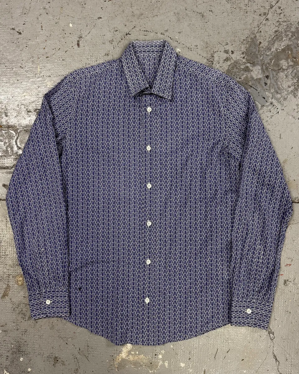 SS2007 Maison Martin Margiela Blue Abstract Shirt