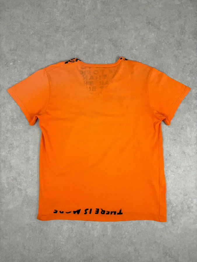 SS2007 Maison Martin Margiela Poem V Neck Orange T-Shirt - Image 5