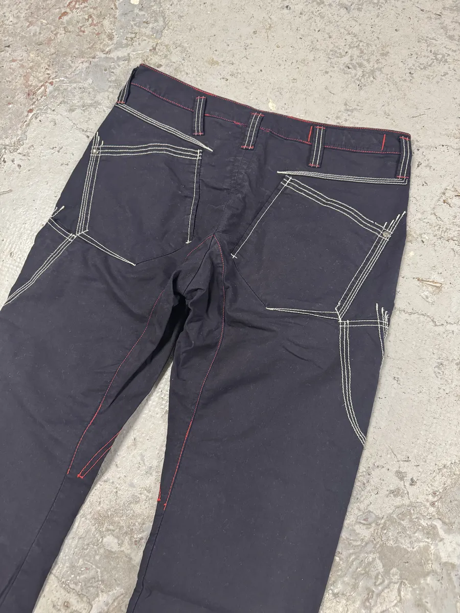 SS2007 Marithé + François Girbaud Navy Detailed Cozy Pants - Image 3