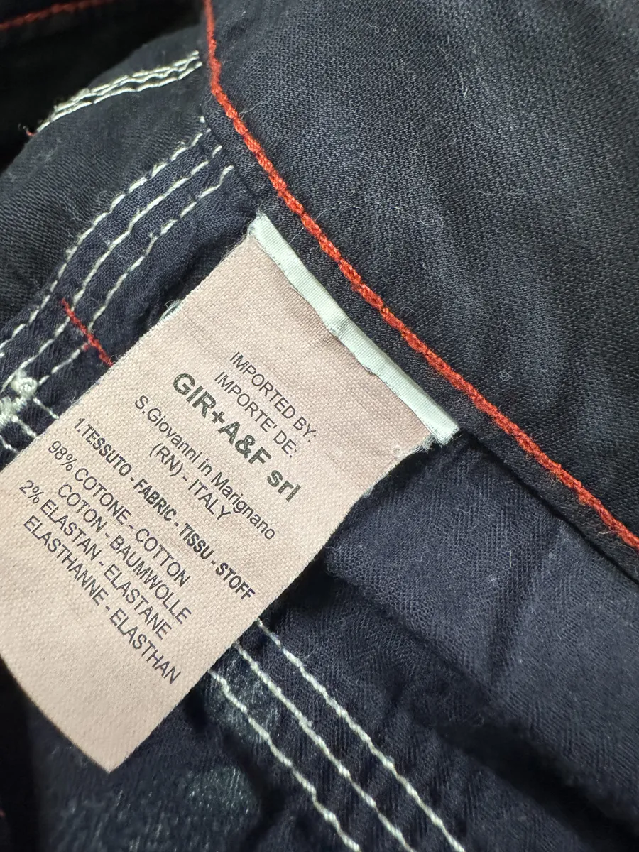 SS2007 Marithé + François Girbaud Navy Detailed Cozy Pants - Image 4