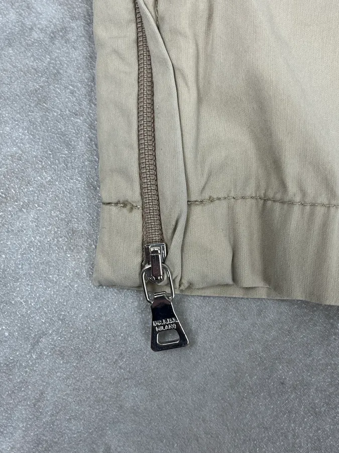 SS2007 Prada Beige Nylon Zip-Ankle Technical Cargo Pants - Image 10