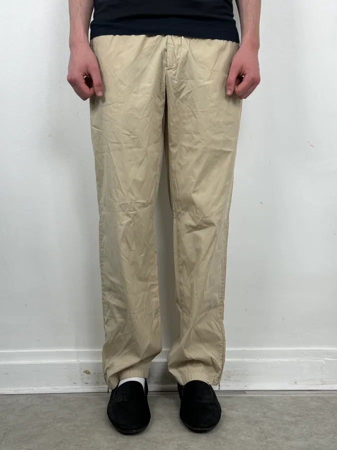 SS2007 Prada Beige Nylon Zip-Ankle Technical Cargo Pants - Image 2