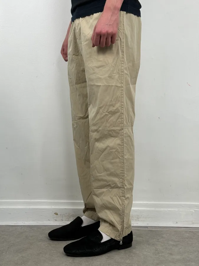 SS2007 Prada Beige Nylon Zip-Ankle Technical Cargo Pants - Image 3
