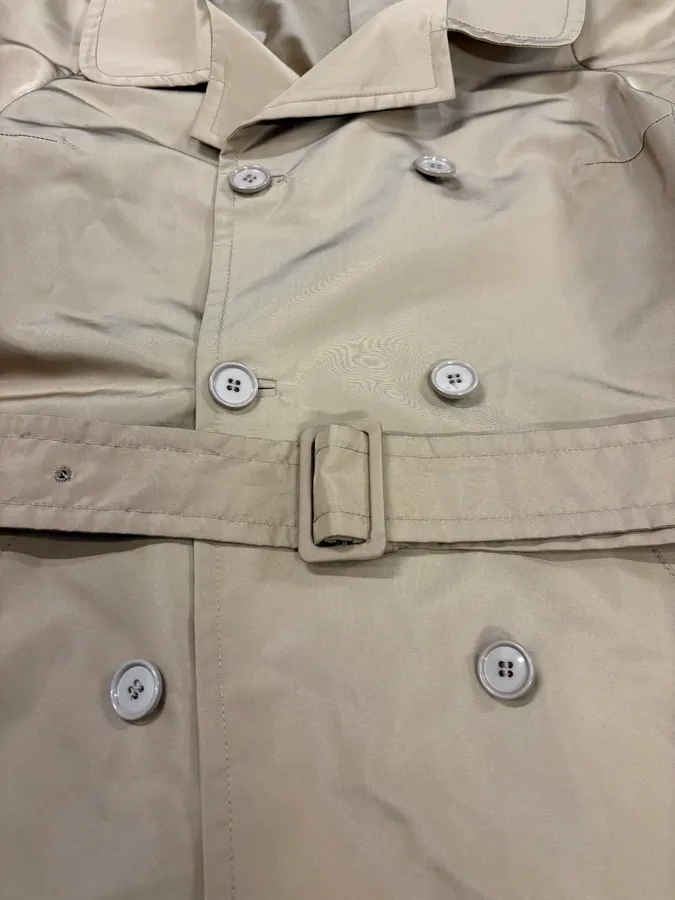 SS2007 Prada Beige Trench Coat Jacket - Image 6