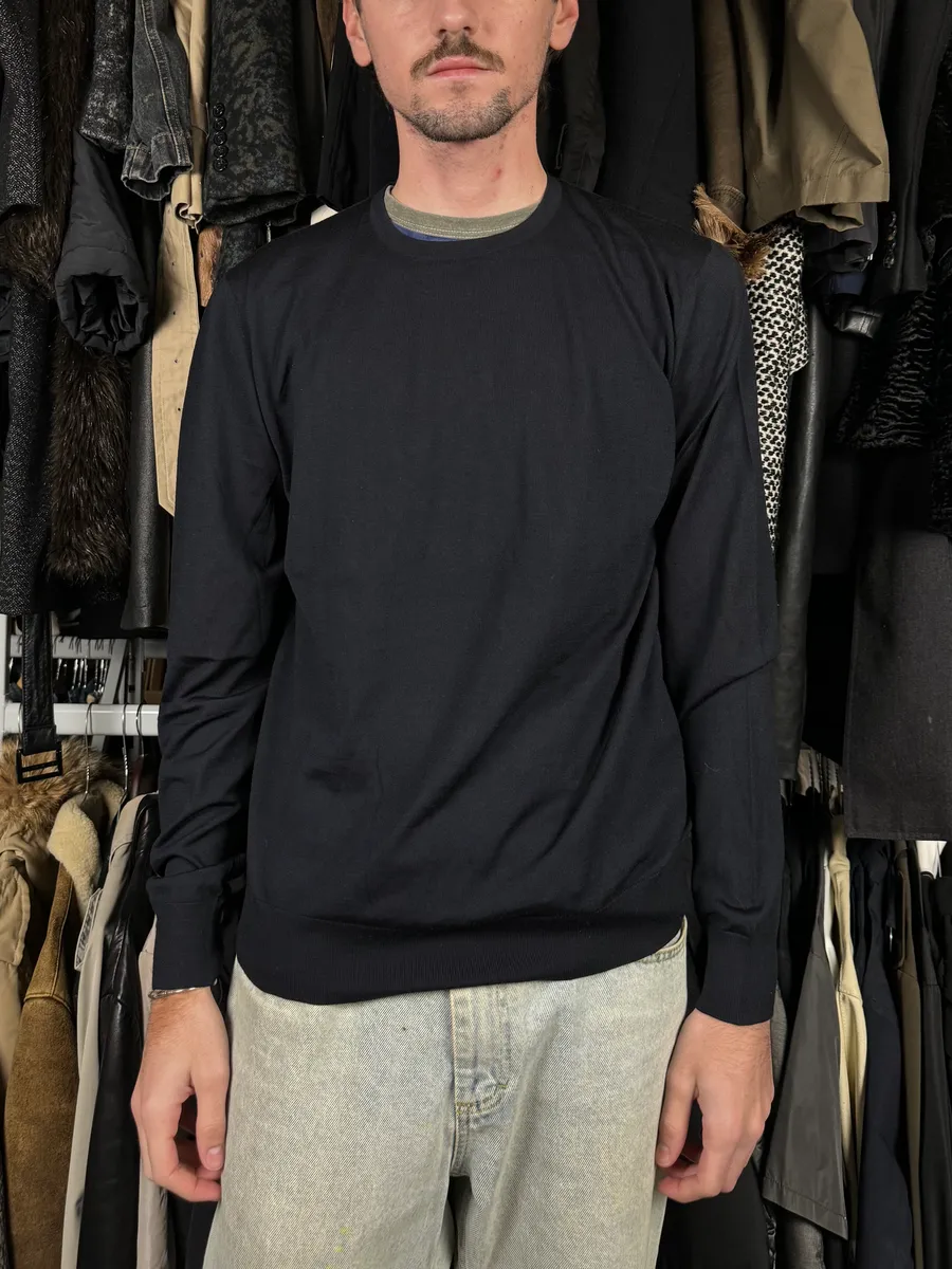 SS2007 Prada Black Wool Sweater - Image 2