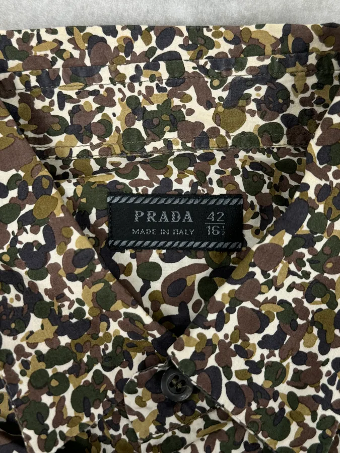 SS2007 Prada Camo Military Shirt - Image 8