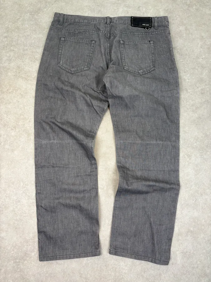 SS2007 Prada Cozy Grey Denim Jeans - Image 6