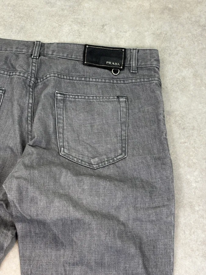 SS2007 Prada Cozy Grey Denim Jeans - Image 8
