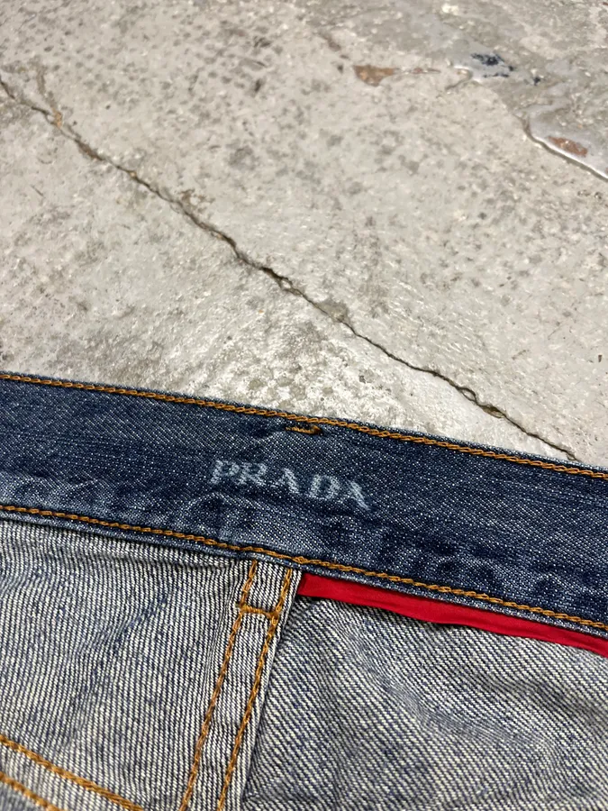 SS2007 Prada Faded Blue Denim Jeans - Image 11