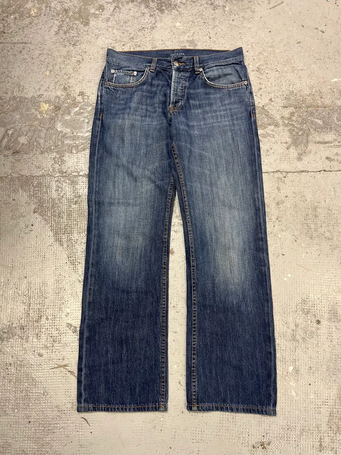SS2007 Prada Faded Blue Denim Jeans - Image 5