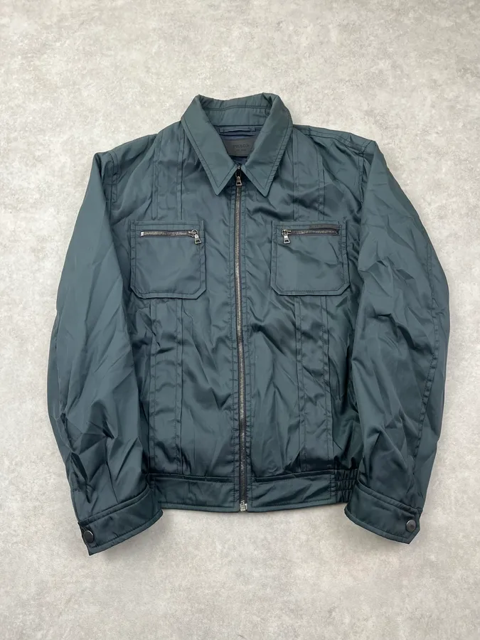 SS2007 Prada Fir Green Nylon Cargo Light Jacket