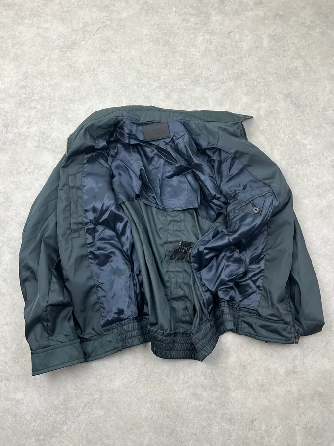SS2007 Prada Fir Green Nylon Cargo Light Jacket - Image 8