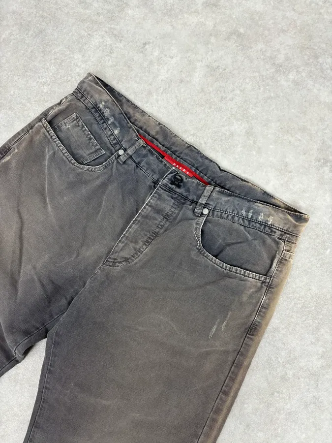 SS2007 Prada Grey Faded Chinos Pants - Image 5