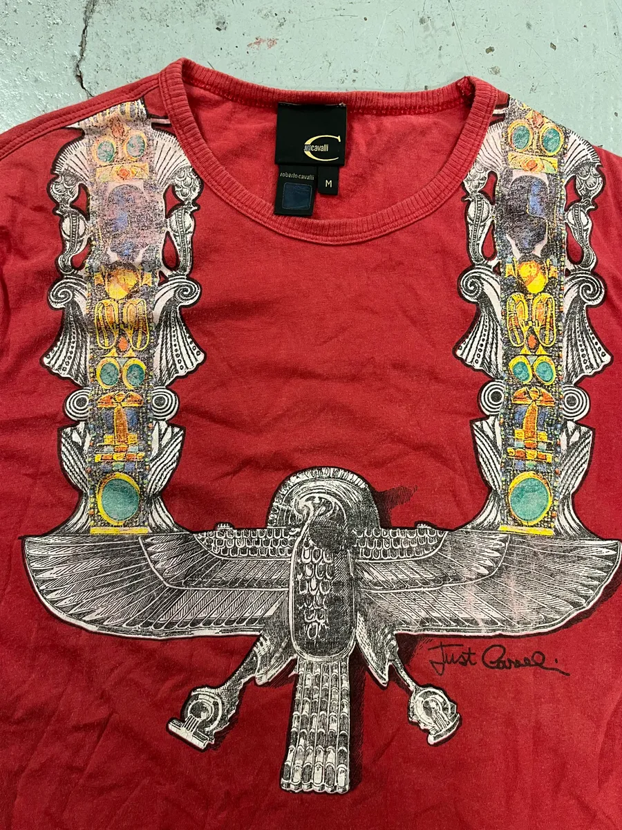 SS2008 Cavalli Red Indian T-Shirt - Image 4