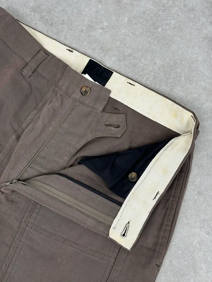 SS2008 Dolce & Gabbana Brown Archive Utility Cargo Pants - Image 11