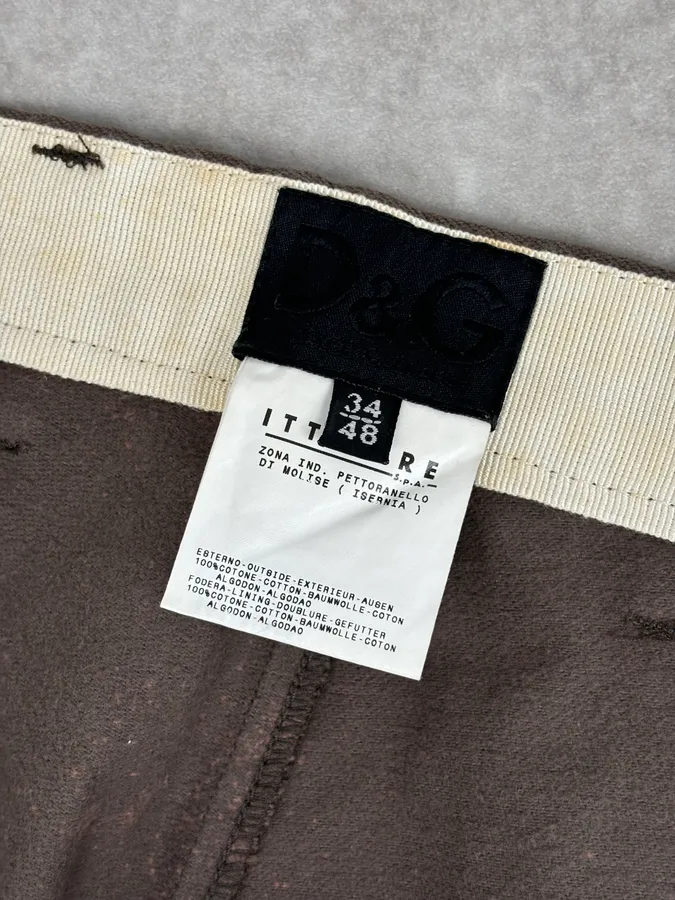 SS2008 Dolce & Gabbana Brown Archive Utility Cargo Pants - Image 12