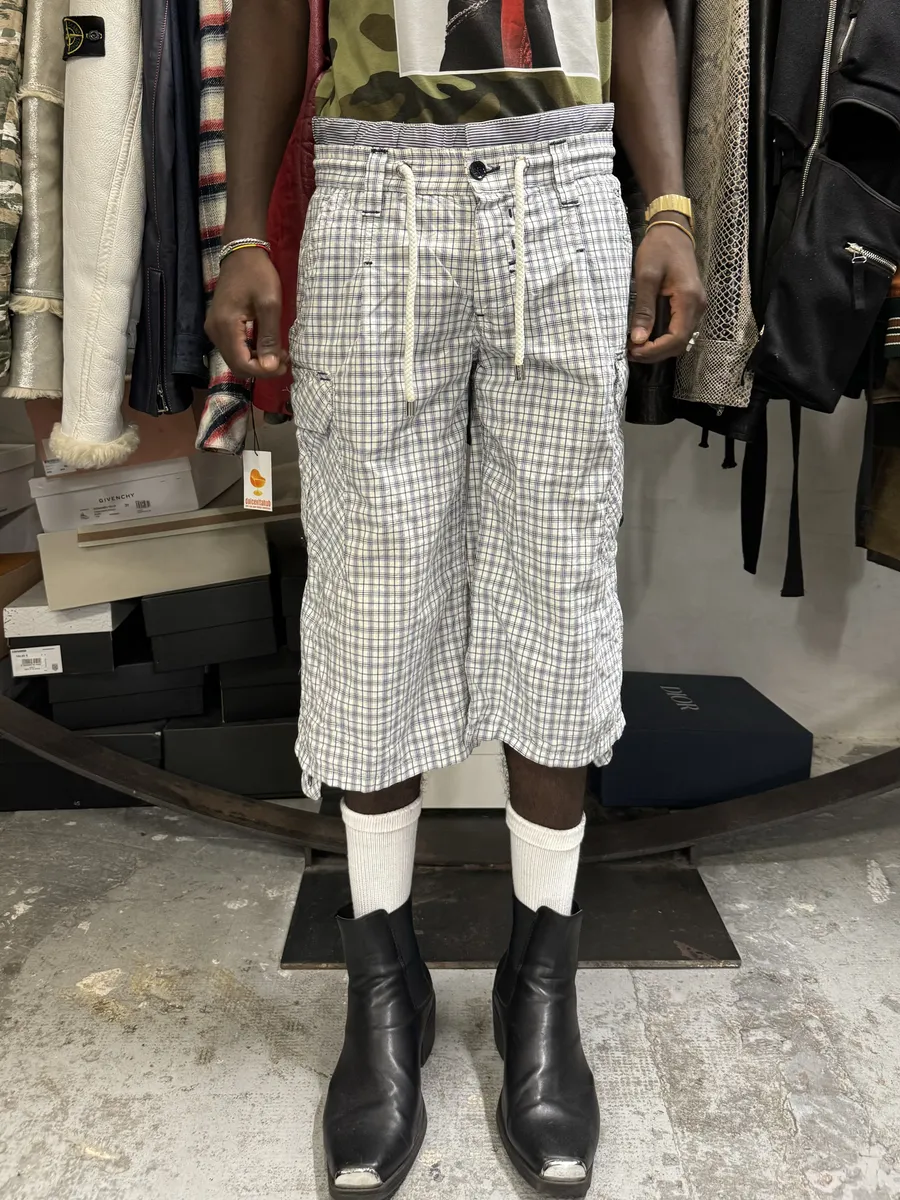 SS2008 Dolce & Gabbana Checkered White Shorts