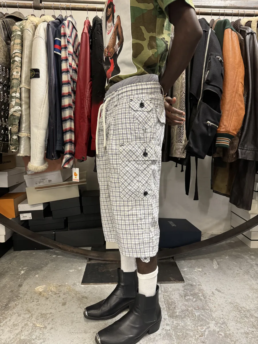SS2008 Dolce & Gabbana Checkered White Shorts - Image 2