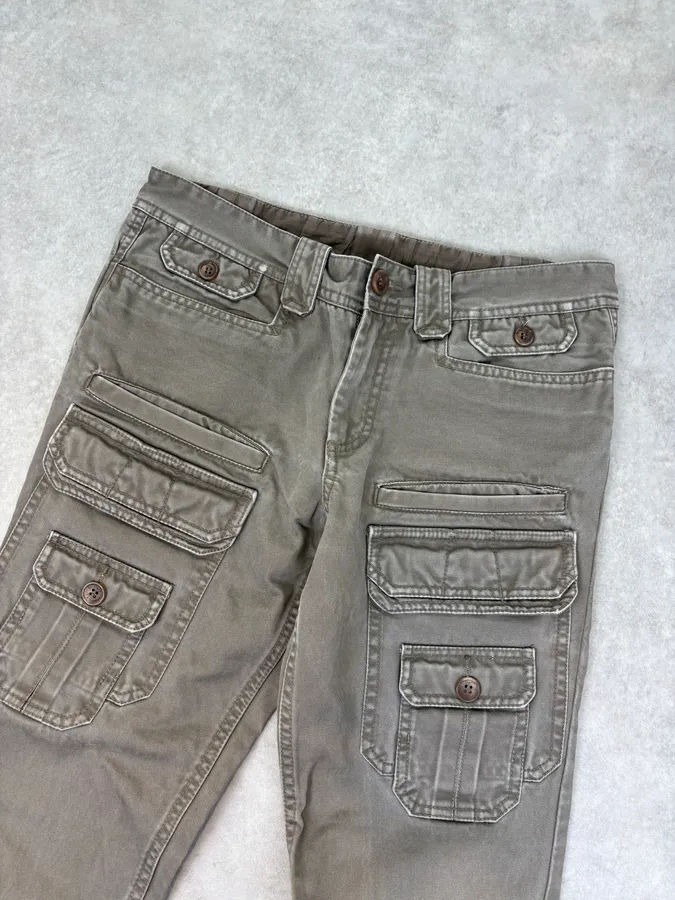 SS2008 Dolce & Gabbana Multi Pocket Khaki Cargo Pants - Image 5