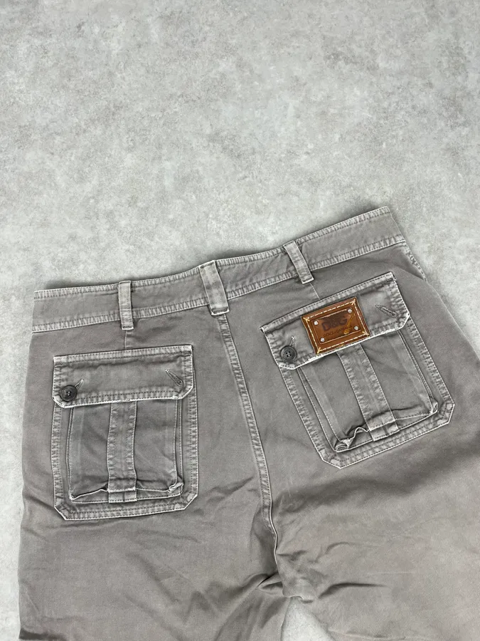 SS2008 Dolce & Gabbana Multi Pockets Grey Cargo Pants - Image 8
