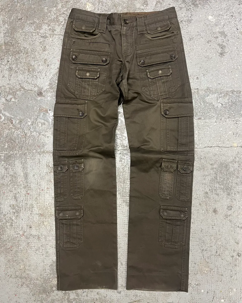 SS2008 Dolce & Gabbana Multi Pockets Olive Cargo Pants