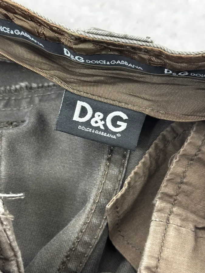 SS2008 Dolce & Gabbana Multi Pockets Olive Cargo Pants - Image 10