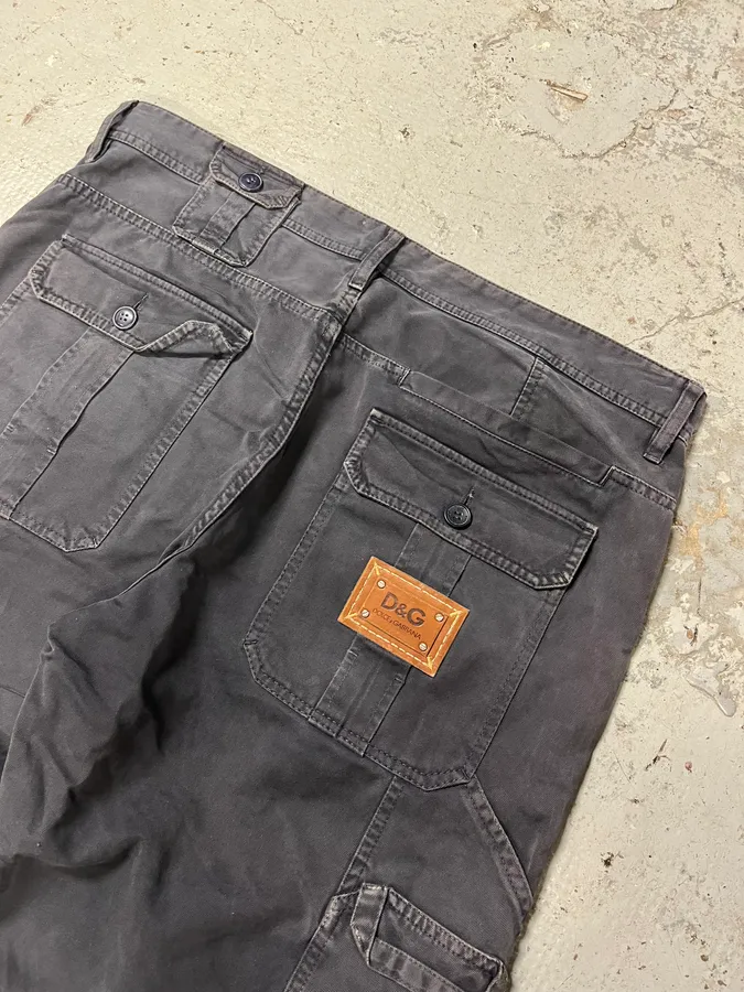 SS2008 Dolce & Gabbana Obscure Multi Pockets Cargo Pants - Image 9