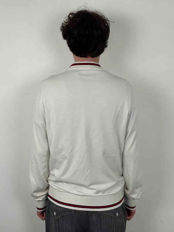 SS2008 Gucci White Signature Zip-Up Sweater by Frida Giannini - Image 3