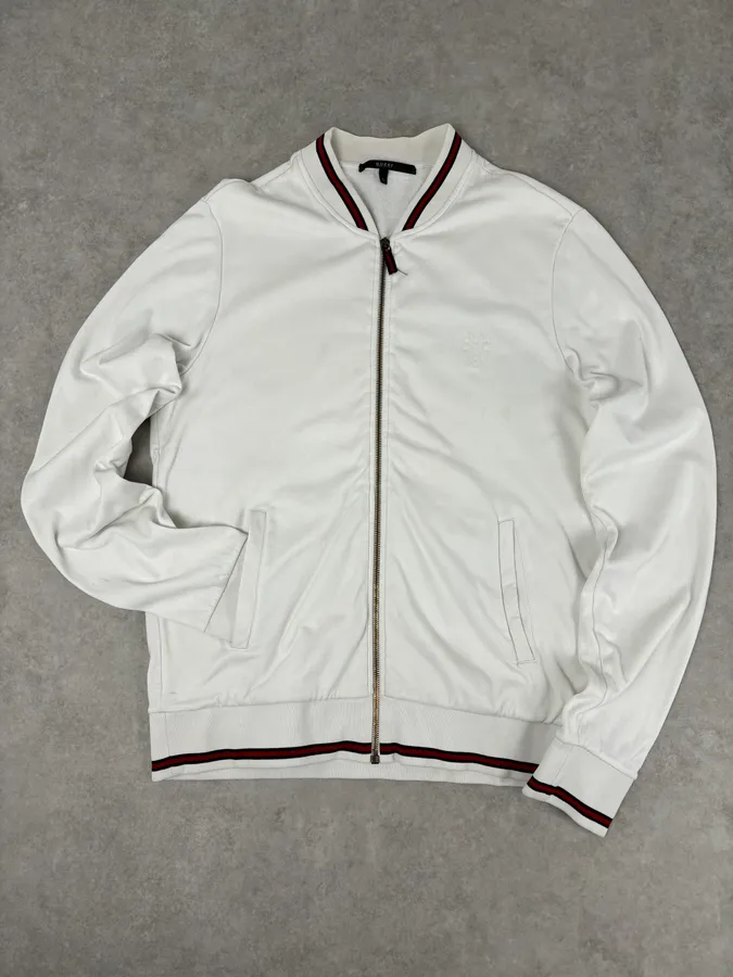 SS2008 Gucci White Signature Zip-Up Sweater by Frida Giannini - Image 7