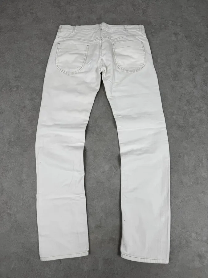 SS2008 Maison Martin Margiela White Classic Slim Denim Jeans - Image 5