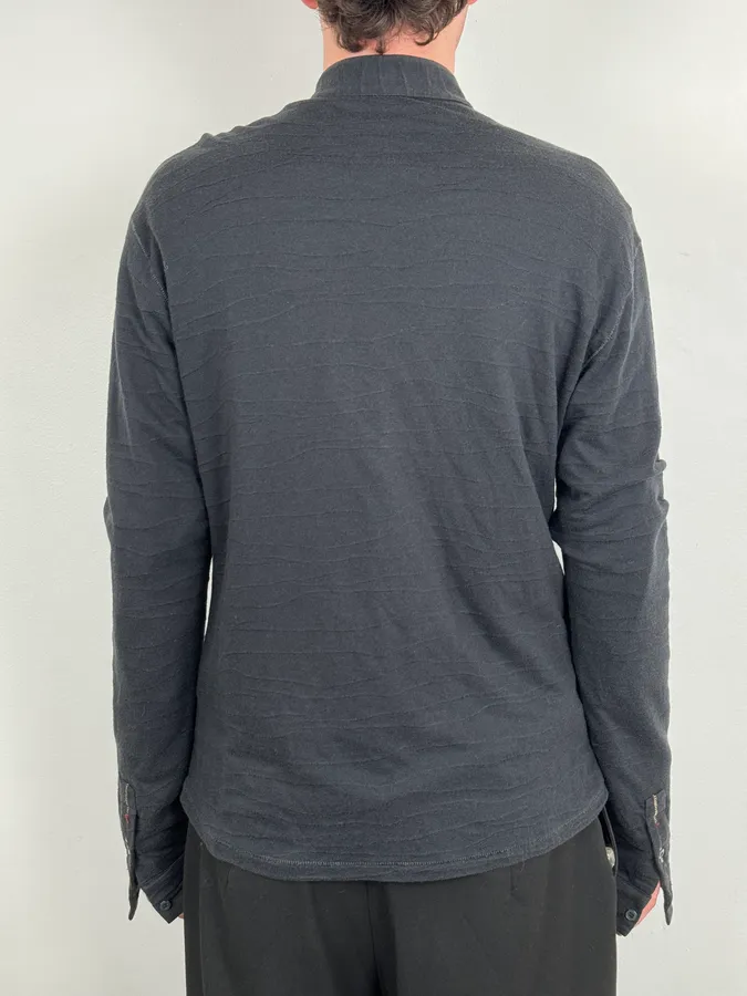 SS2008 Marithé + François Girbaud Black Pleats Light Shirt - Image 3