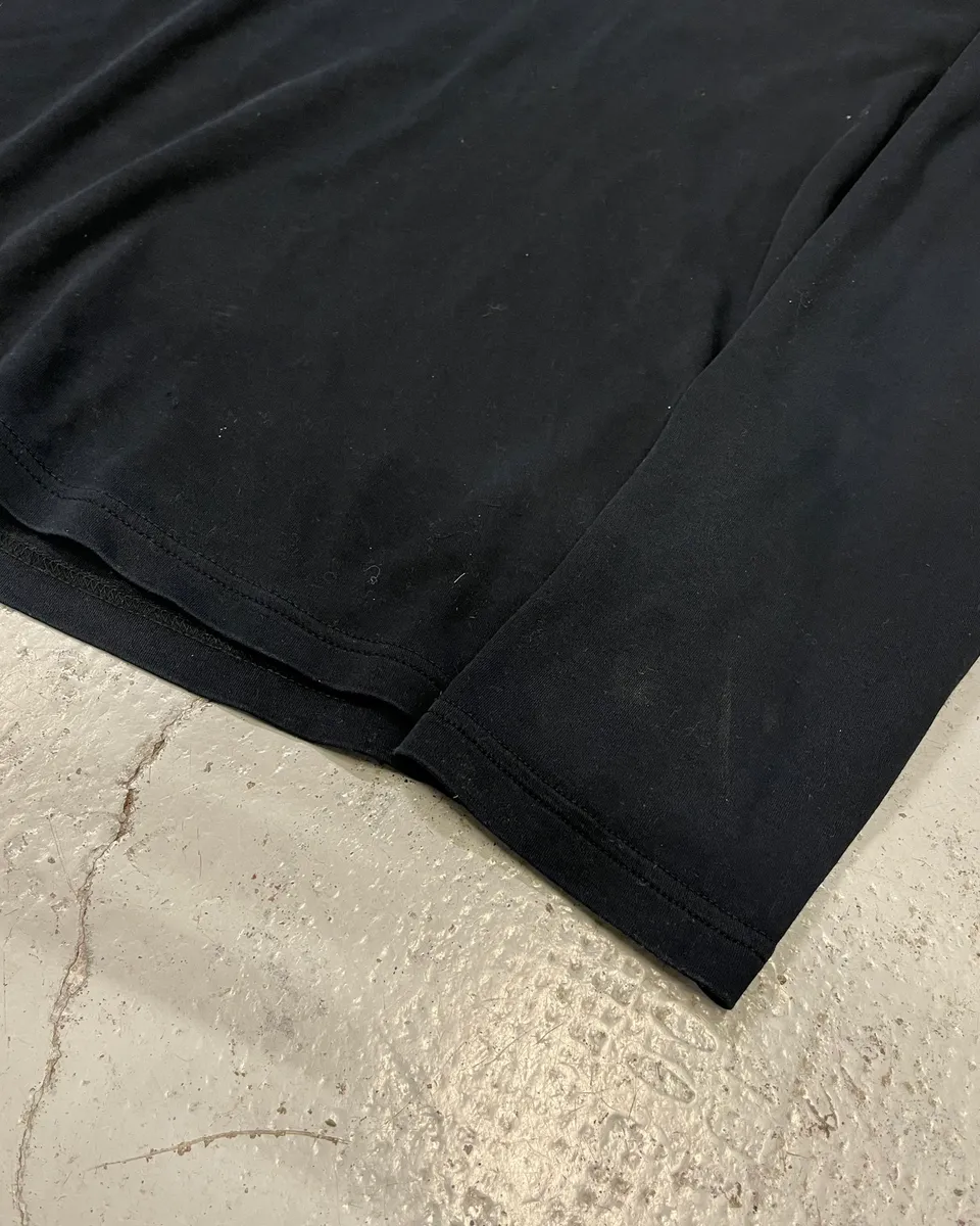 SS2008 Prada Black Linea Rossa Longsleeve Polo - Image 8