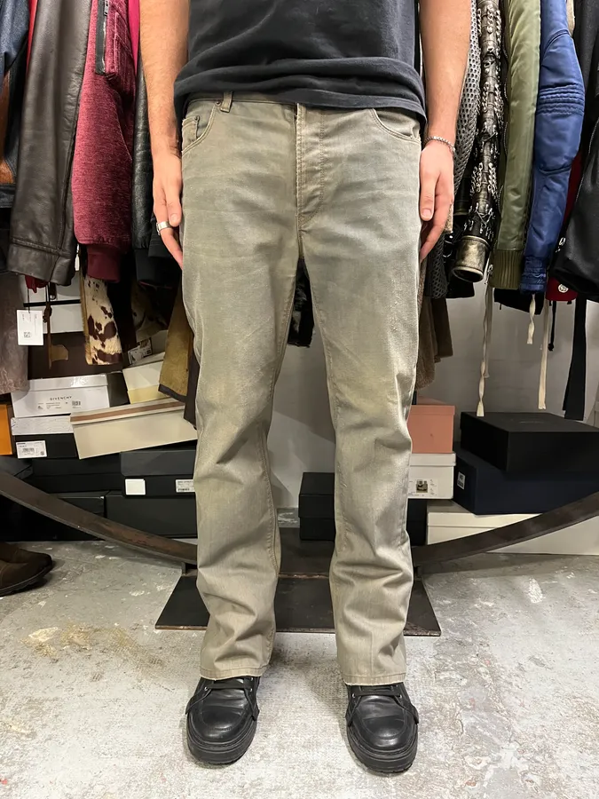 SS2008 Prada Grey Eroded Denim Jeans