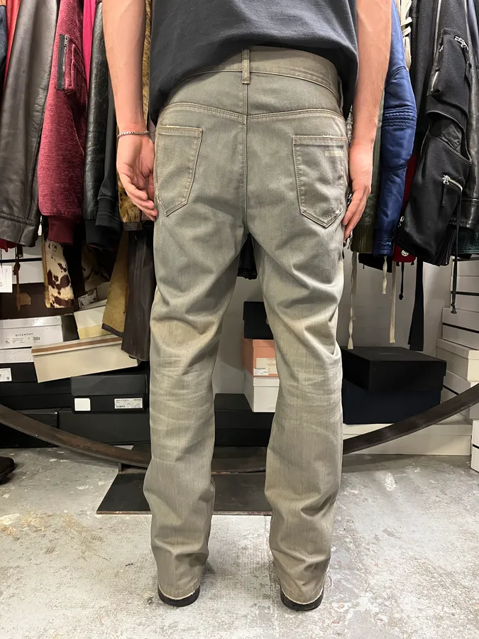 SS2008 Prada Grey Eroded Denim Jeans - Image 3