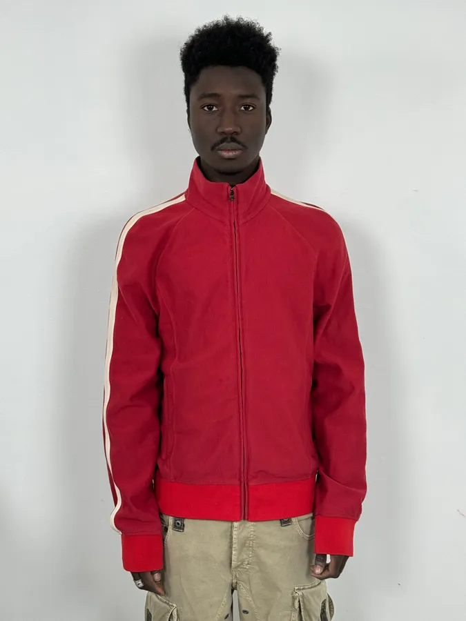 SS2008 Prada Red Zip-Up Sweater - Image 2