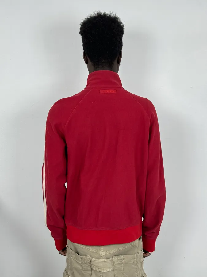 SS2008 Prada Red Zip-Up Sweater - Image 3