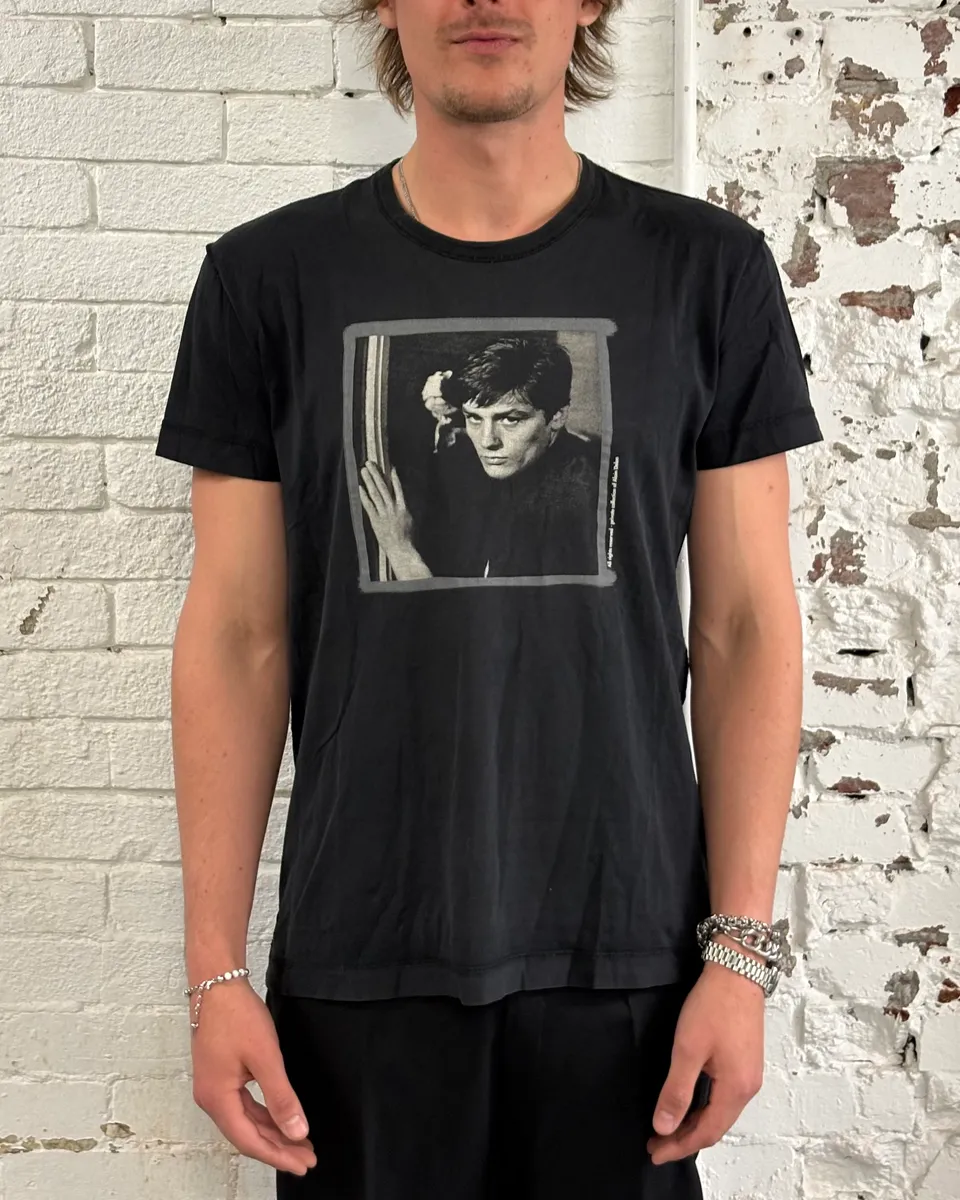 SS2009 Dolce & Gabbana Black Alain Delon T-Shirt - Image 2