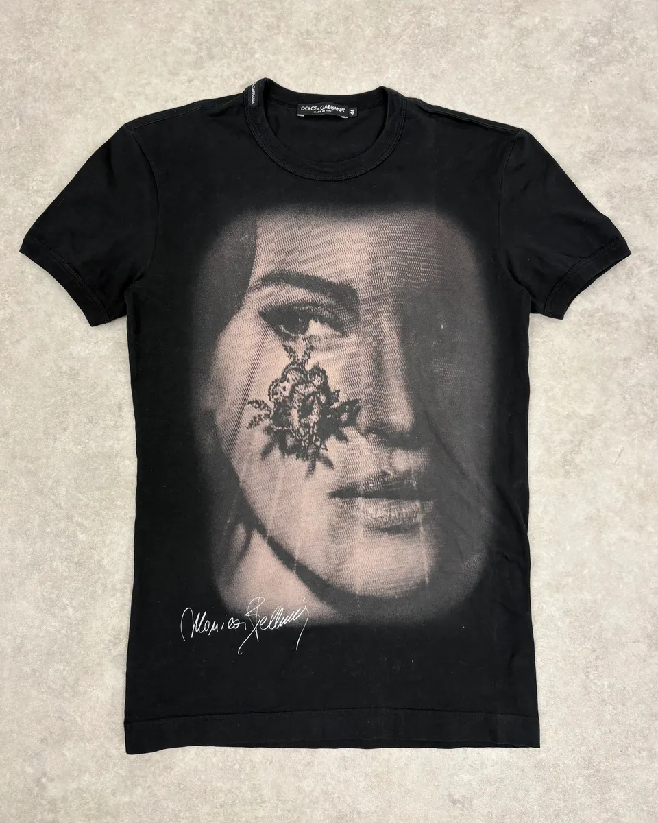 SS2009 Dolce & Gabbana Black Monica Bellucci T-Shirt