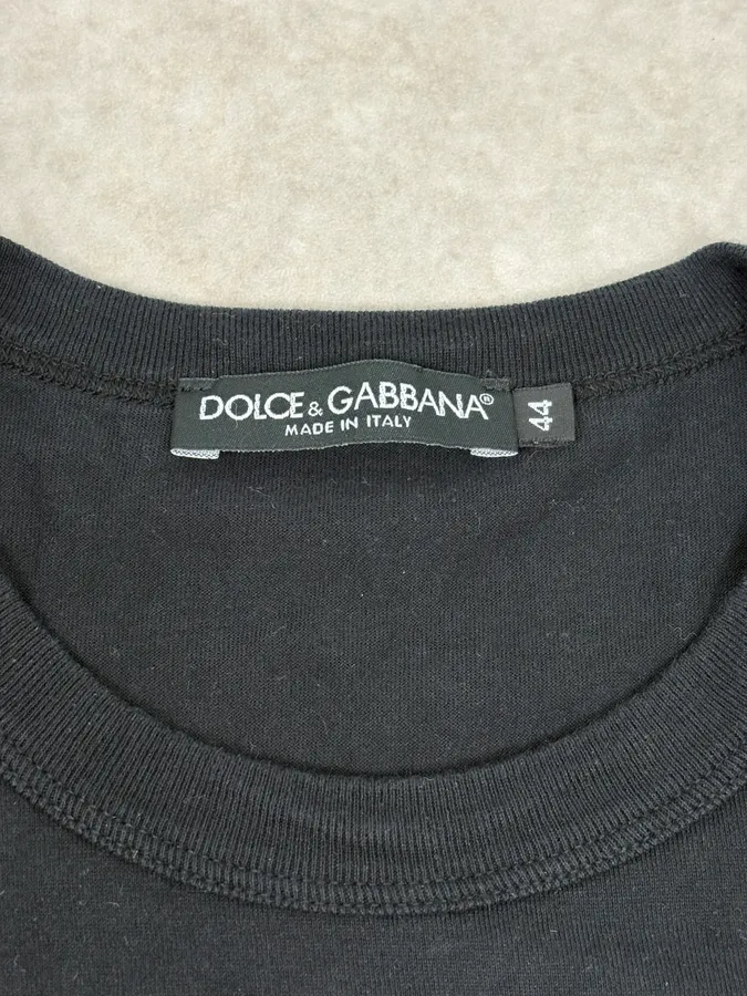 SS2009 Dolce & Gabbana Black Monica Bellucci T-Shirt - Image 7