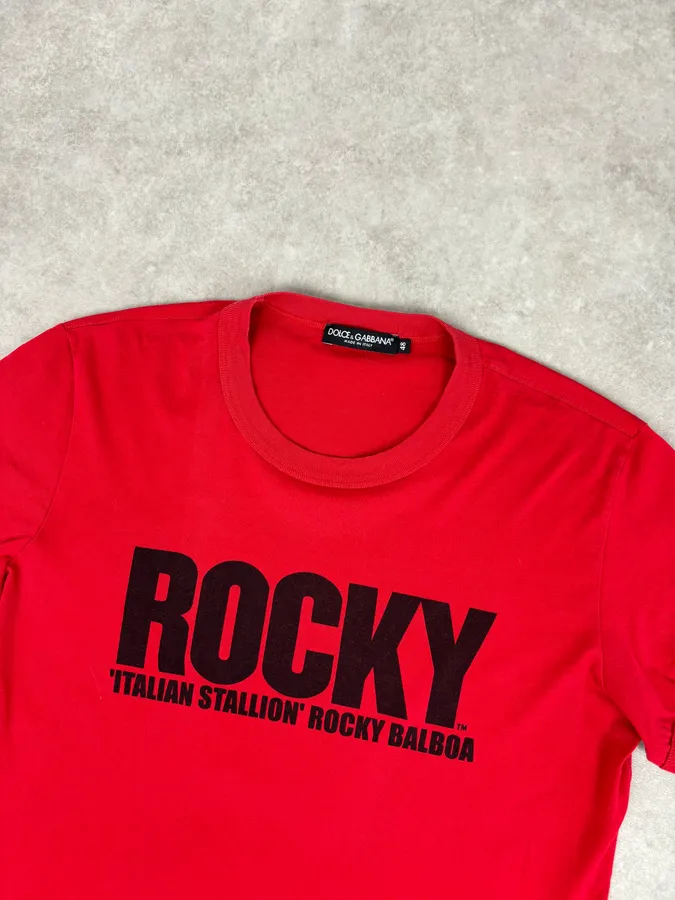 SS2009 Dolce & Gabbana Red Rocky T-Shirt - Image 4