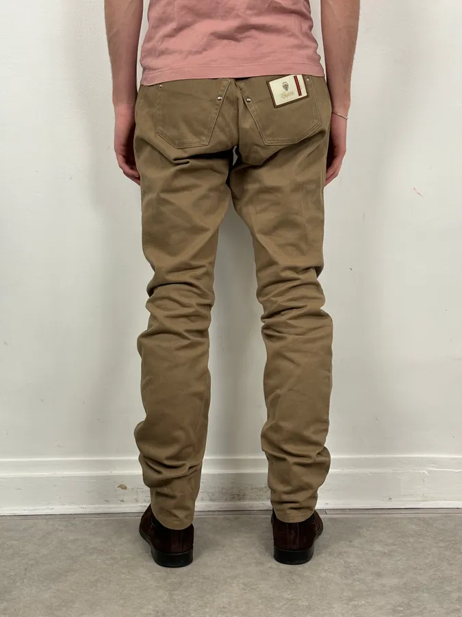 SS2009 Gucci Beige Classy Slim Pants - Image 4