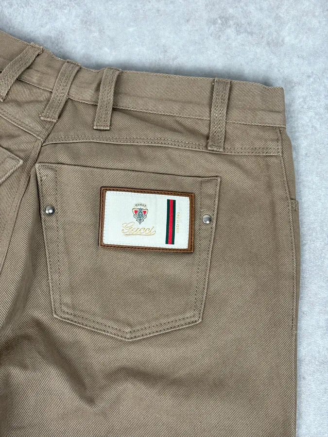 SS2009 Gucci Beige Classy Slim Pants - Image 8