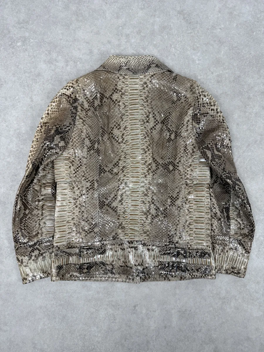 SS2009 Gucci Beige Python Leather Jacket by Frida Giannini - Image 2