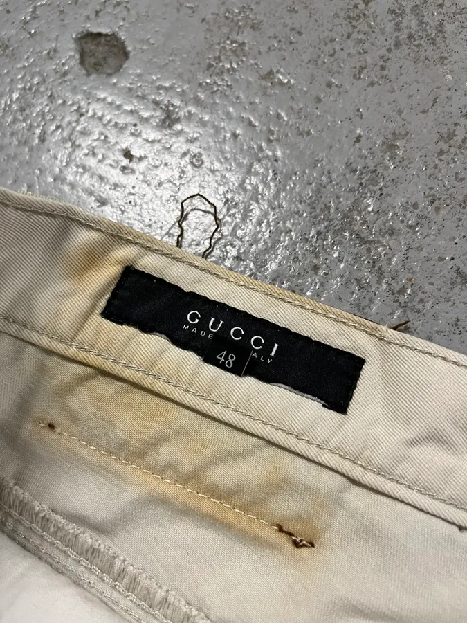 SS2009 Gucci Gradient White & Green Pants - Image 14